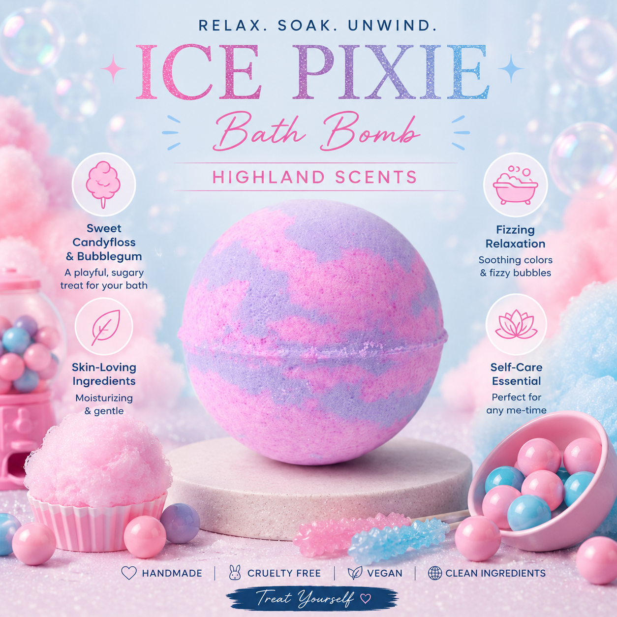 Ice Pixie XL Bath Bomb