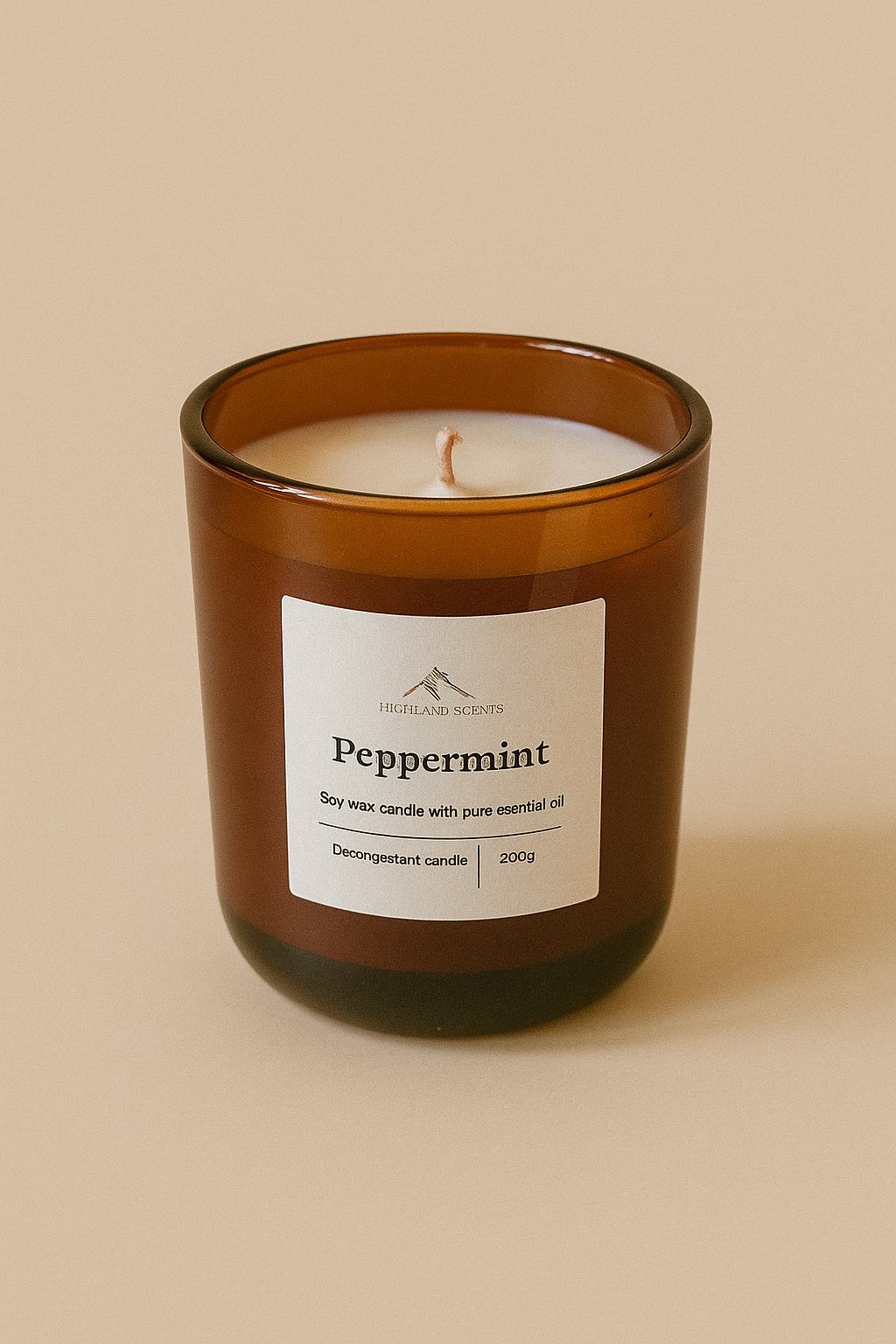 Peppermint (decongestant) candle