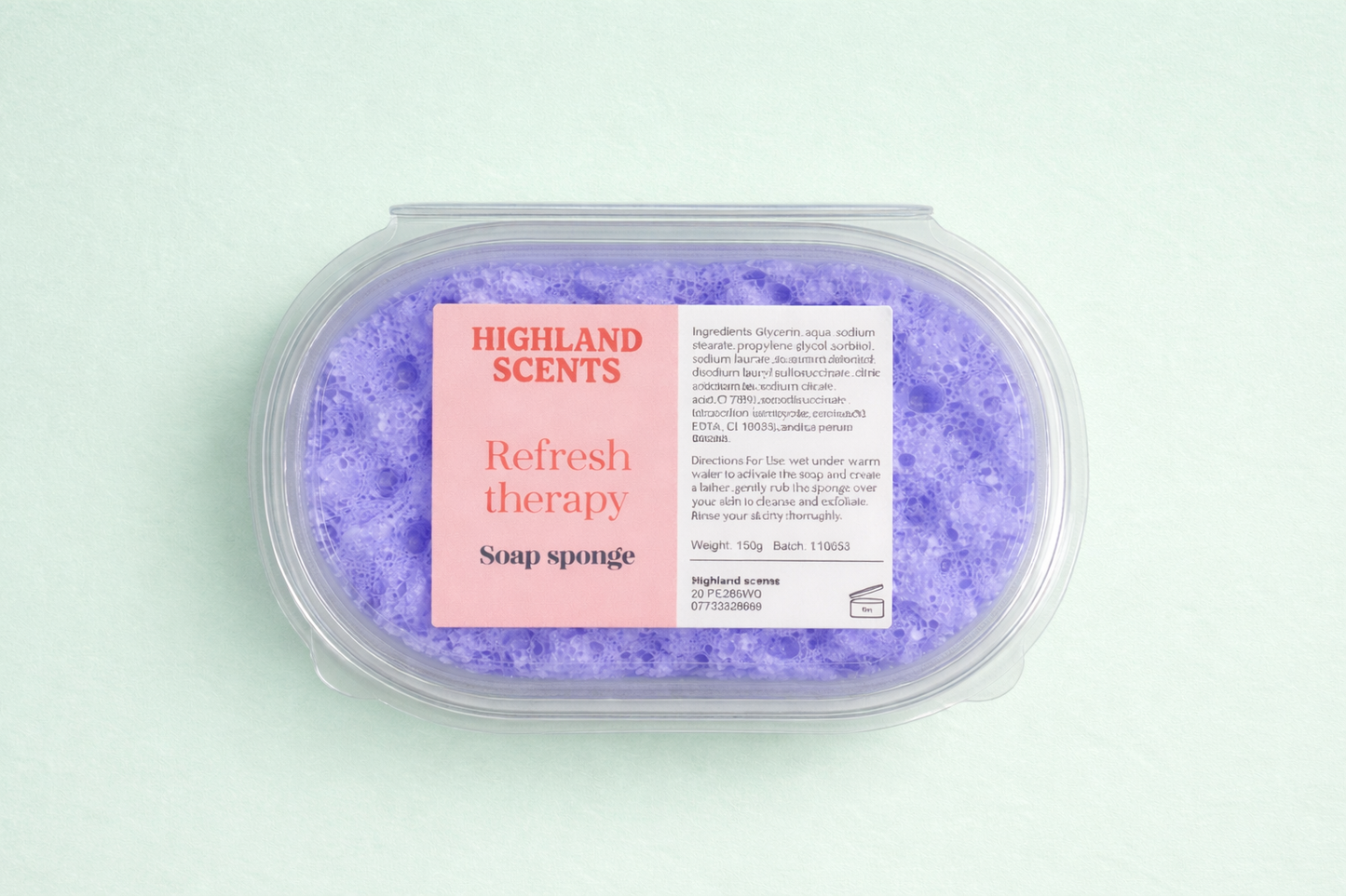 Refresh therapy soap sponge