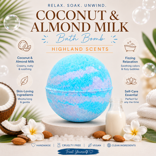 Coconut and Almond Milk XL Bath Bomb