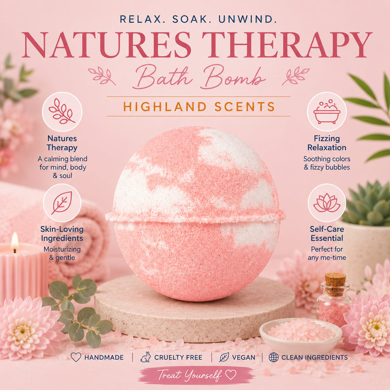 Natures Therapy XL Bath Bomb
