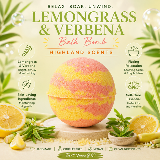 Lemongrass and Verbena XL Bath Bomb