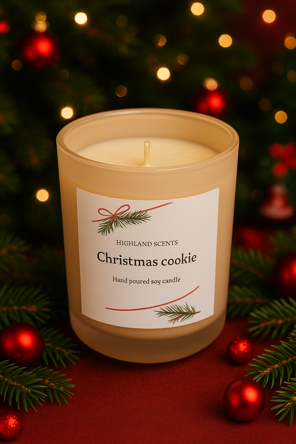 Christmas cookie candle