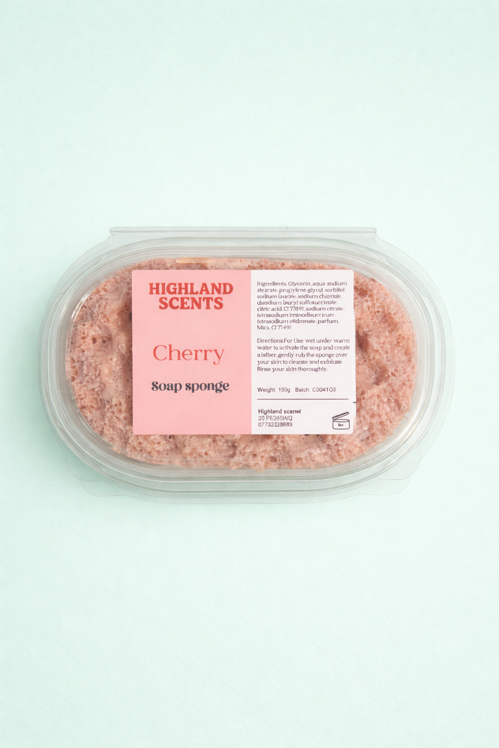 Cherry soap sponge