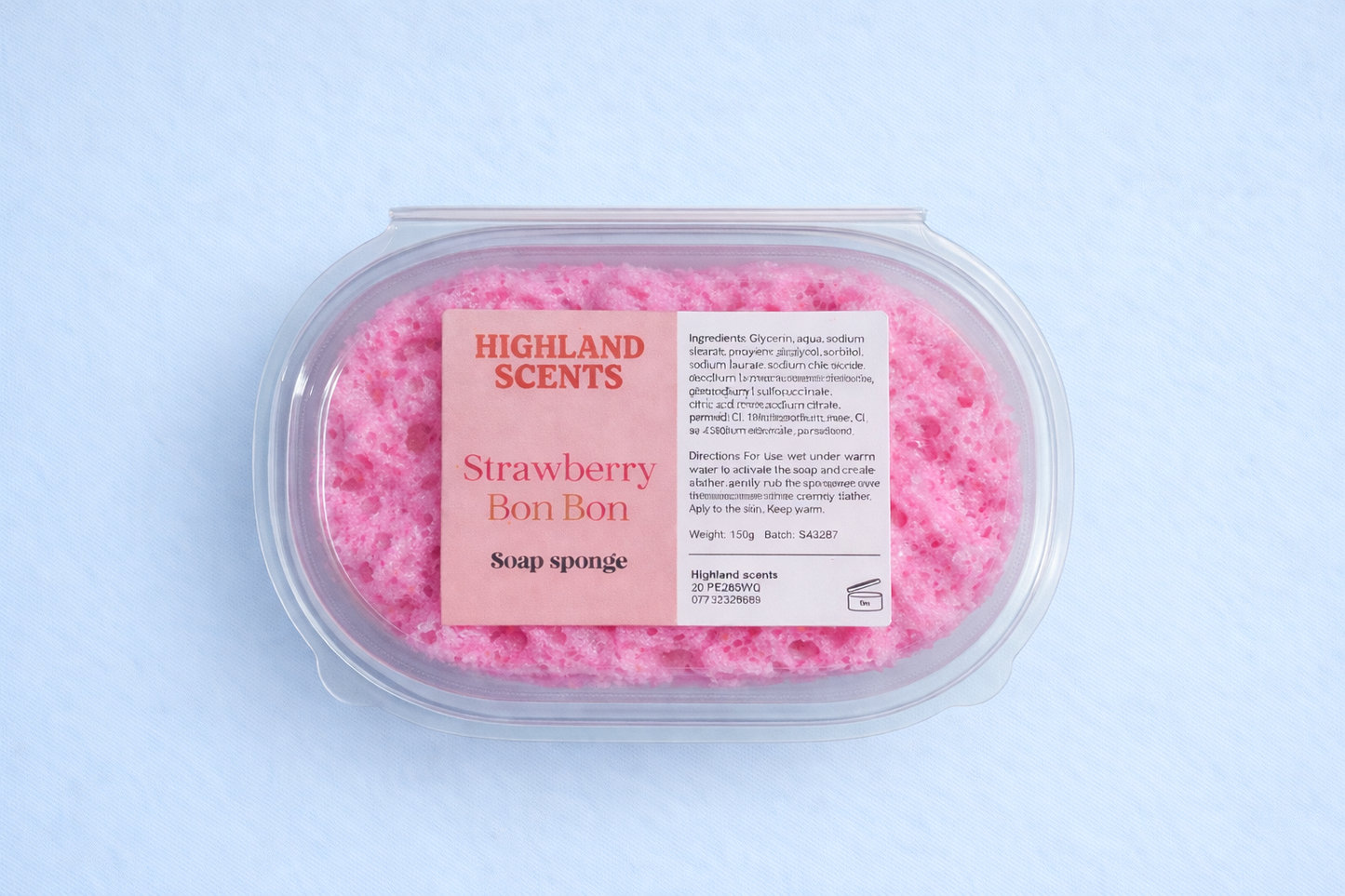 Strawberry Bon Bon soap sponge