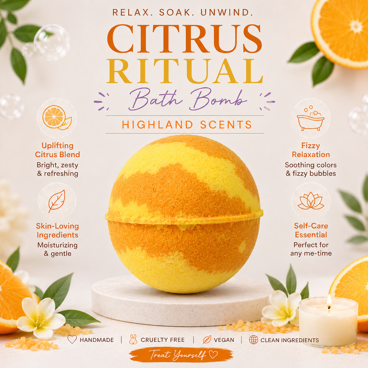 Citrus Ritual XL Bath Bomb