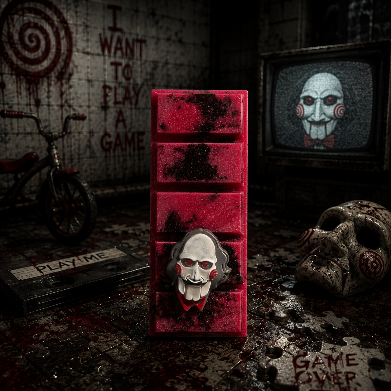 Horror Themed Wax Melt Snap Bar – Candy Apple