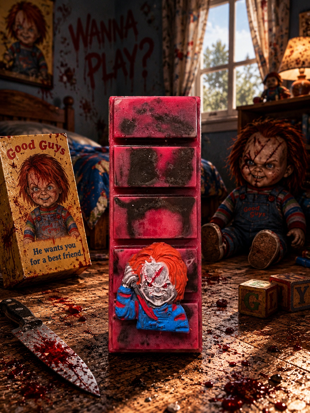 Horror Themed Wax Melt Snap Bar – Candy Apple
