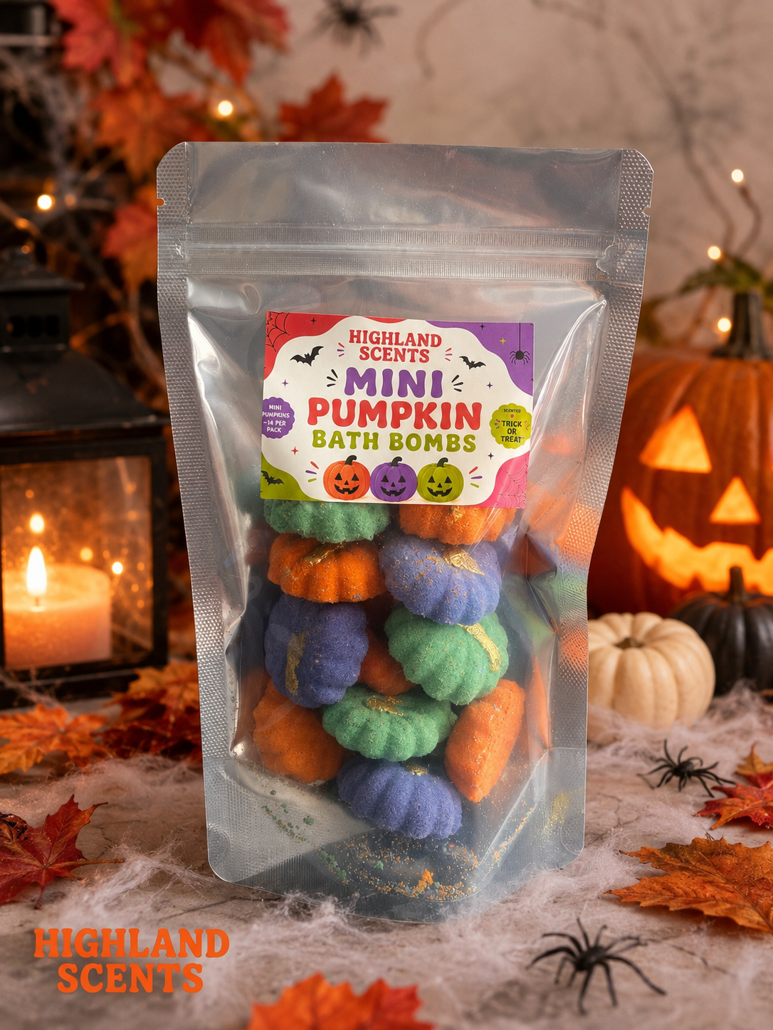 Mini Pumpkin Bath Bombs